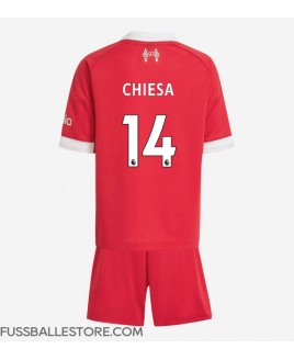 Günstige Liverpool Federico Chiesa #14 Heimtrikotsatz Kinder 2025-26 Kurzarm (+ Kurze Hosen)